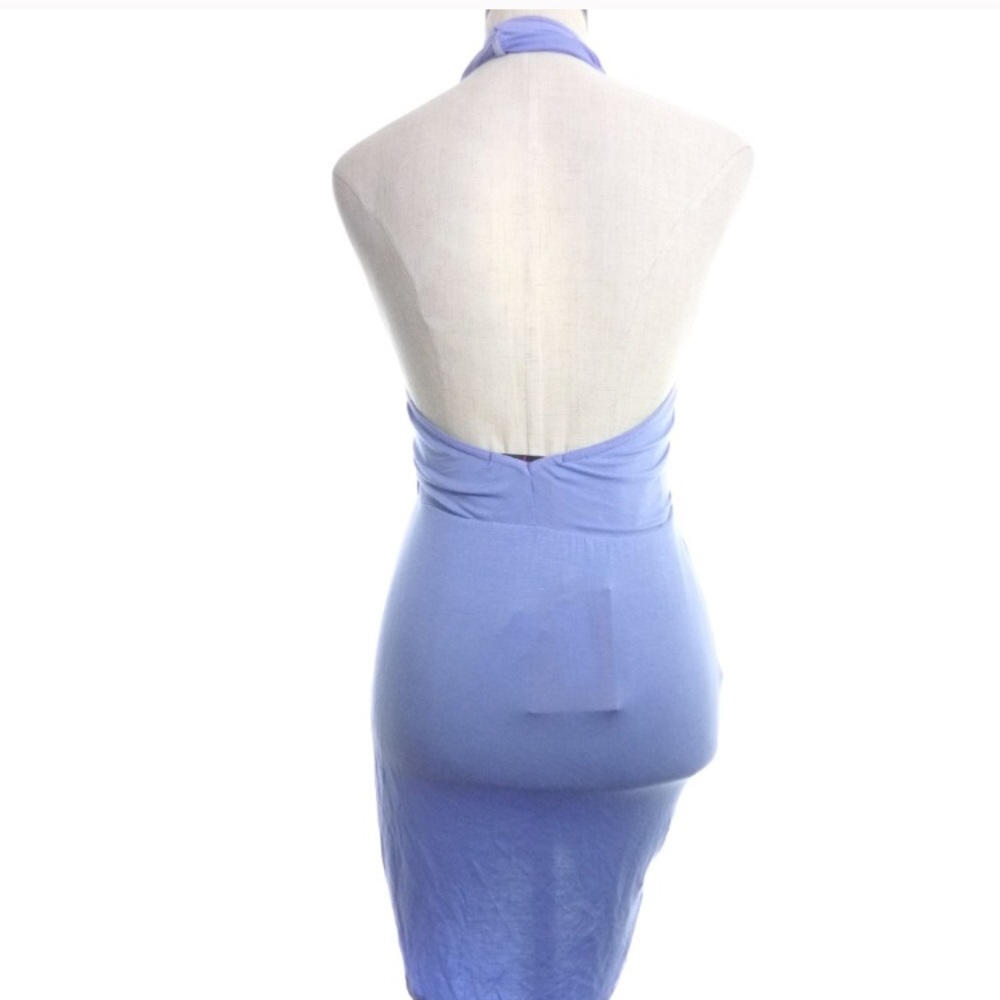 Open Back Periwinkle Dress - Picture 3 of 4